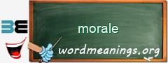 WordMeaning blackboard for morale